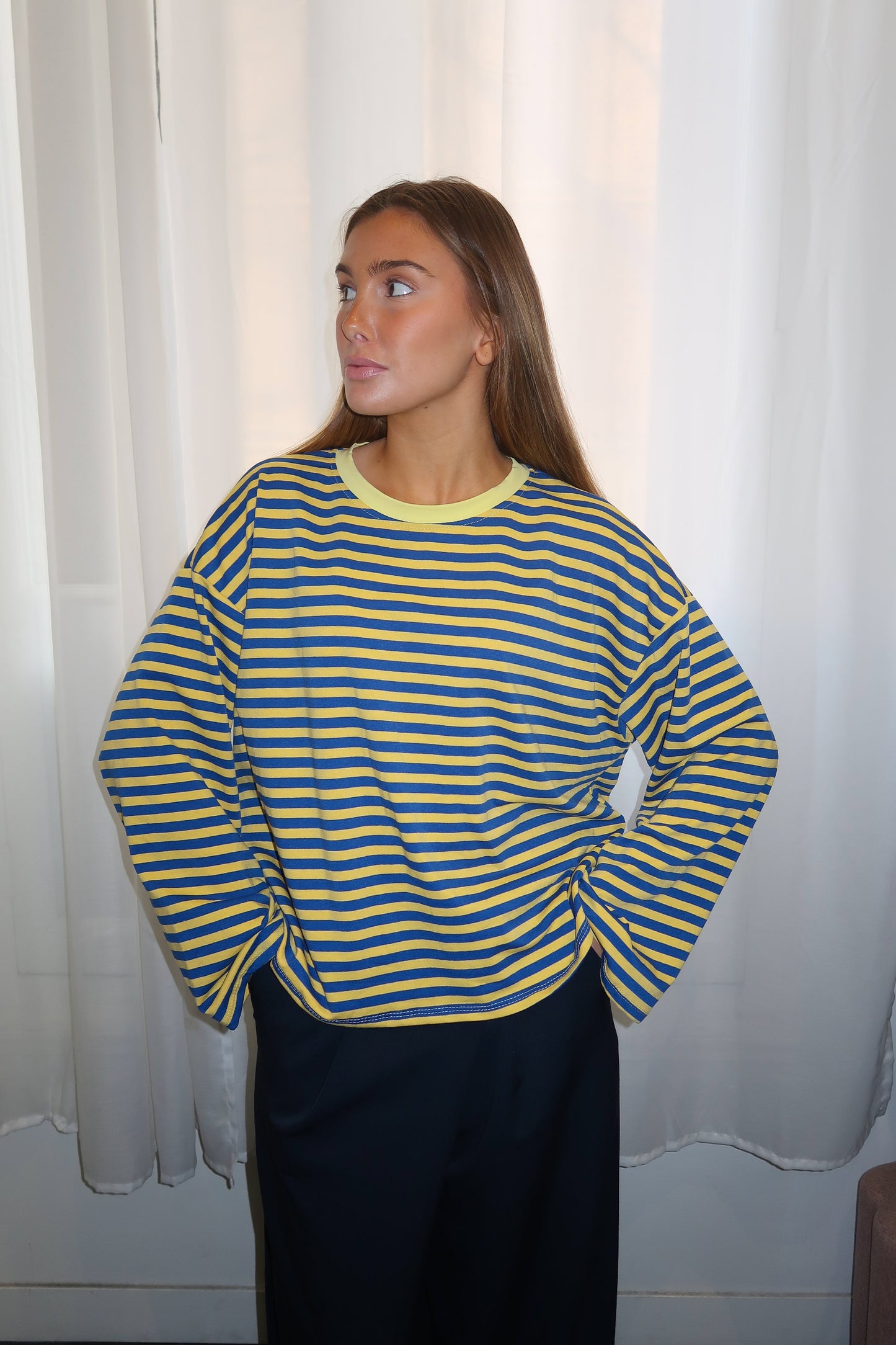 Océane T-Shirt Yellow & Royal Blue