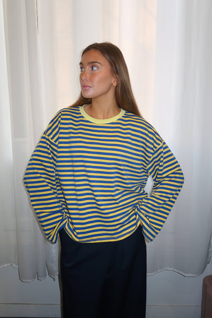 Océane T-Shirt Yellow & Royal Blue