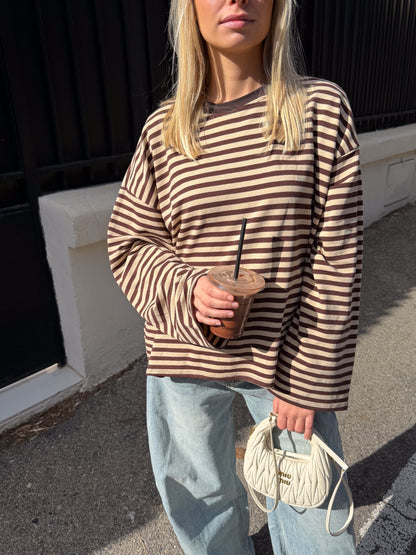 Océane T-Shirt Beige & Brown