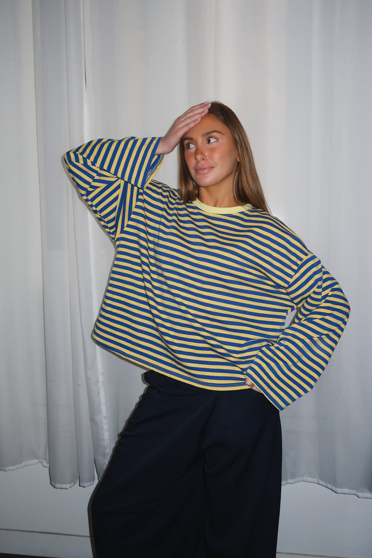 Océane T-Shirt Yellow & Royal Blue