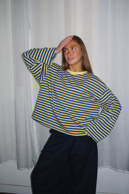 Océane T-Shirt Yellow & Royal Blue