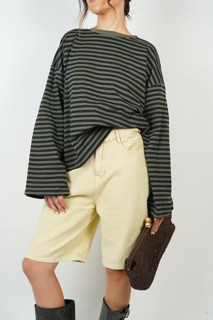 Océane T-Shirt Khaki & Black