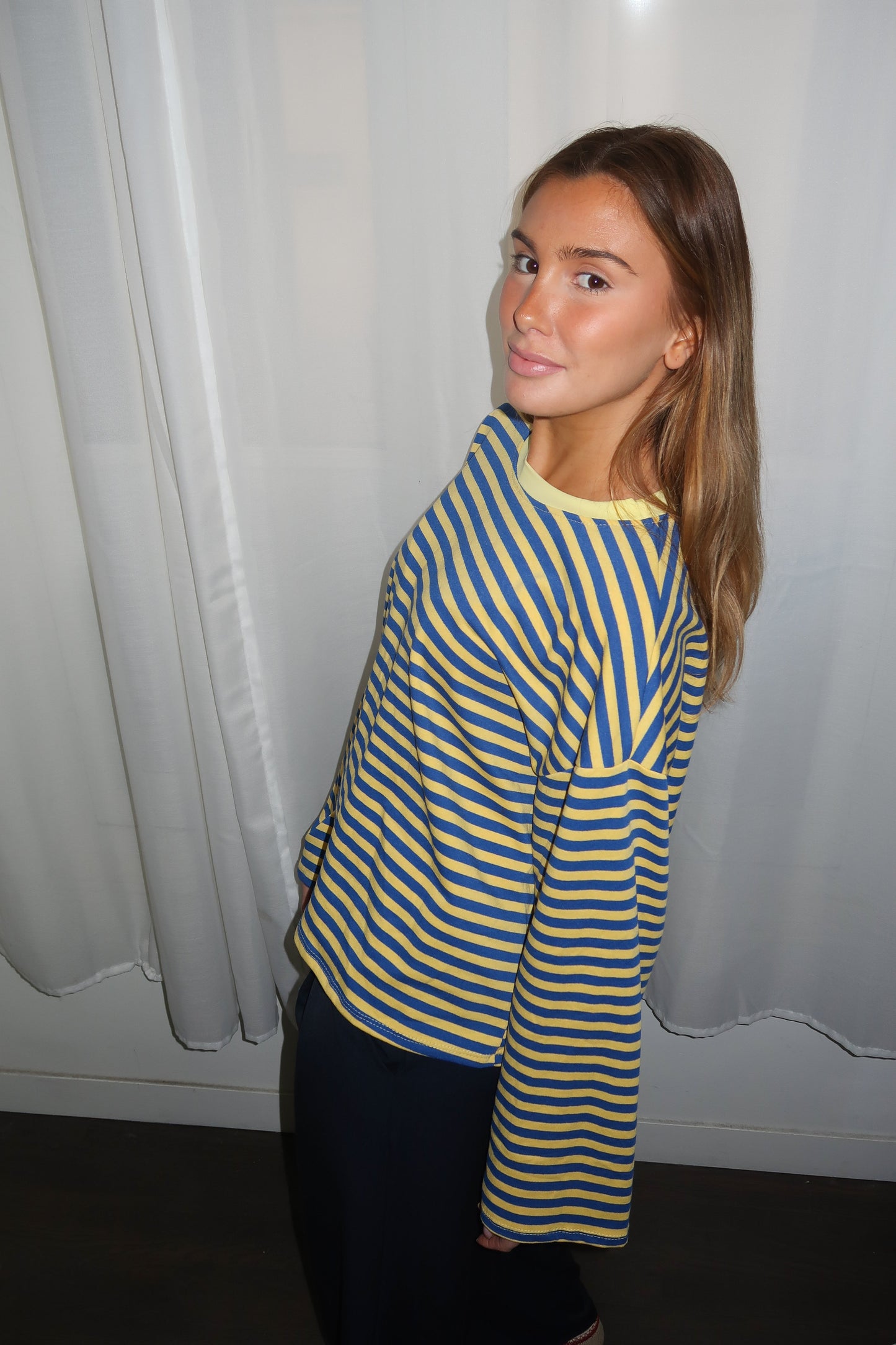 Océane T-Shirt Yellow & Royal Blue