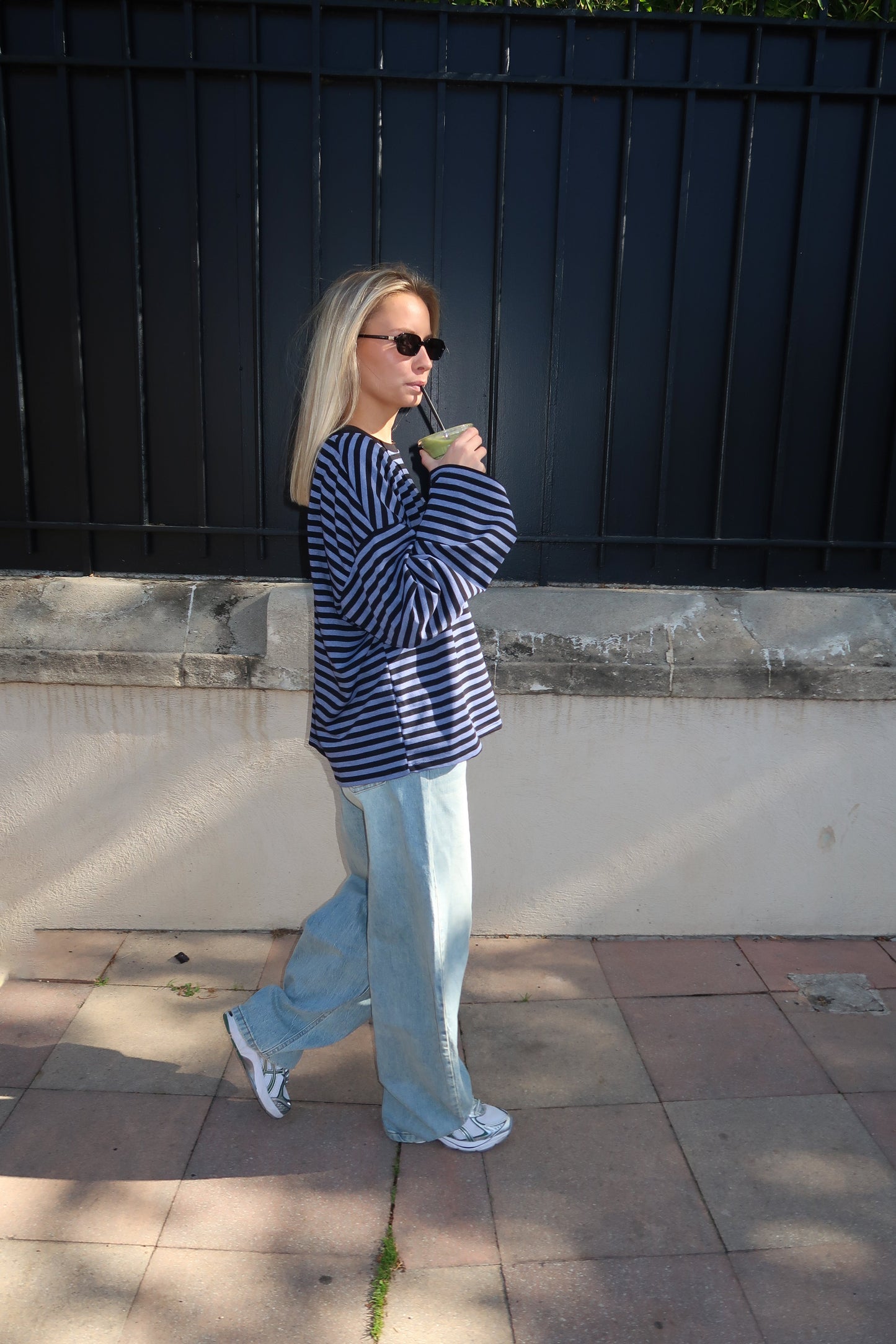 Océane T-Shirt Blue Grey & Black
