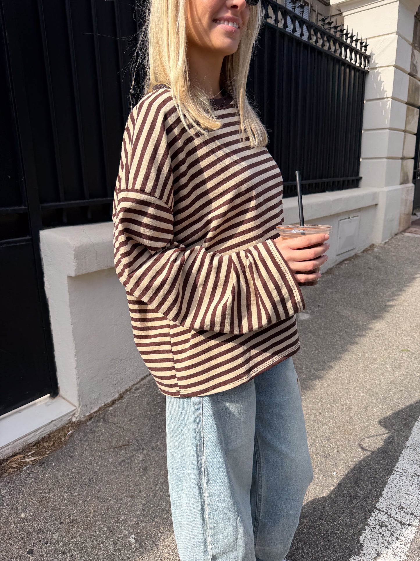 Océane T-Shirt Beige & Brown