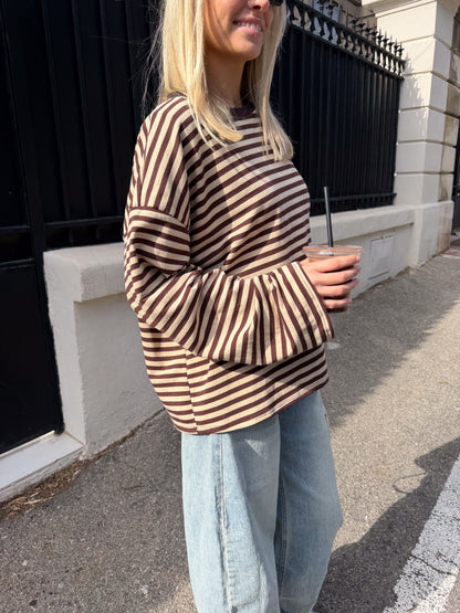 Océane T-Shirt Beige & Brown