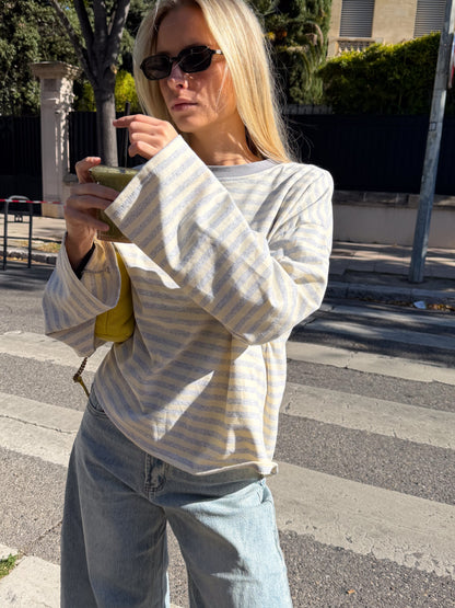 Océane T-Shirt Cream & Grey