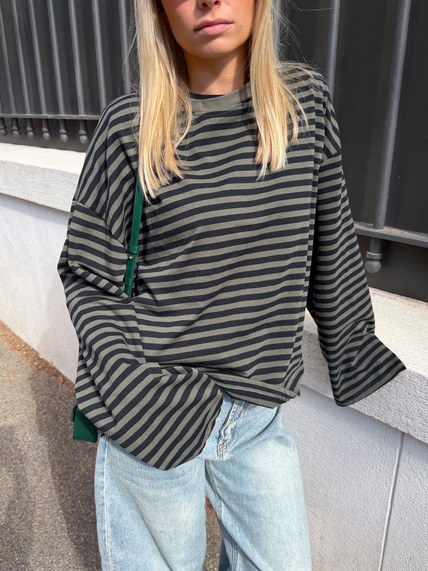 Océane T-Shirt Khaki & Black