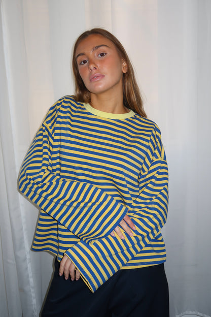 Océane T-Shirt Yellow & Royal Blue