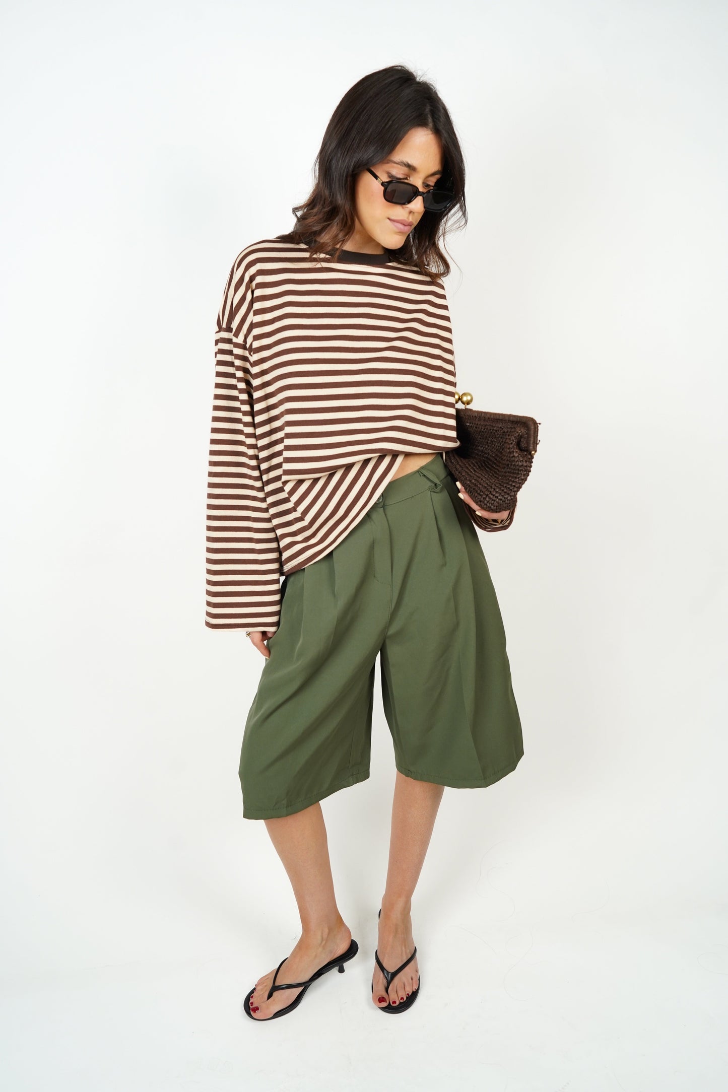 Océane T-Shirt Beige & Brown