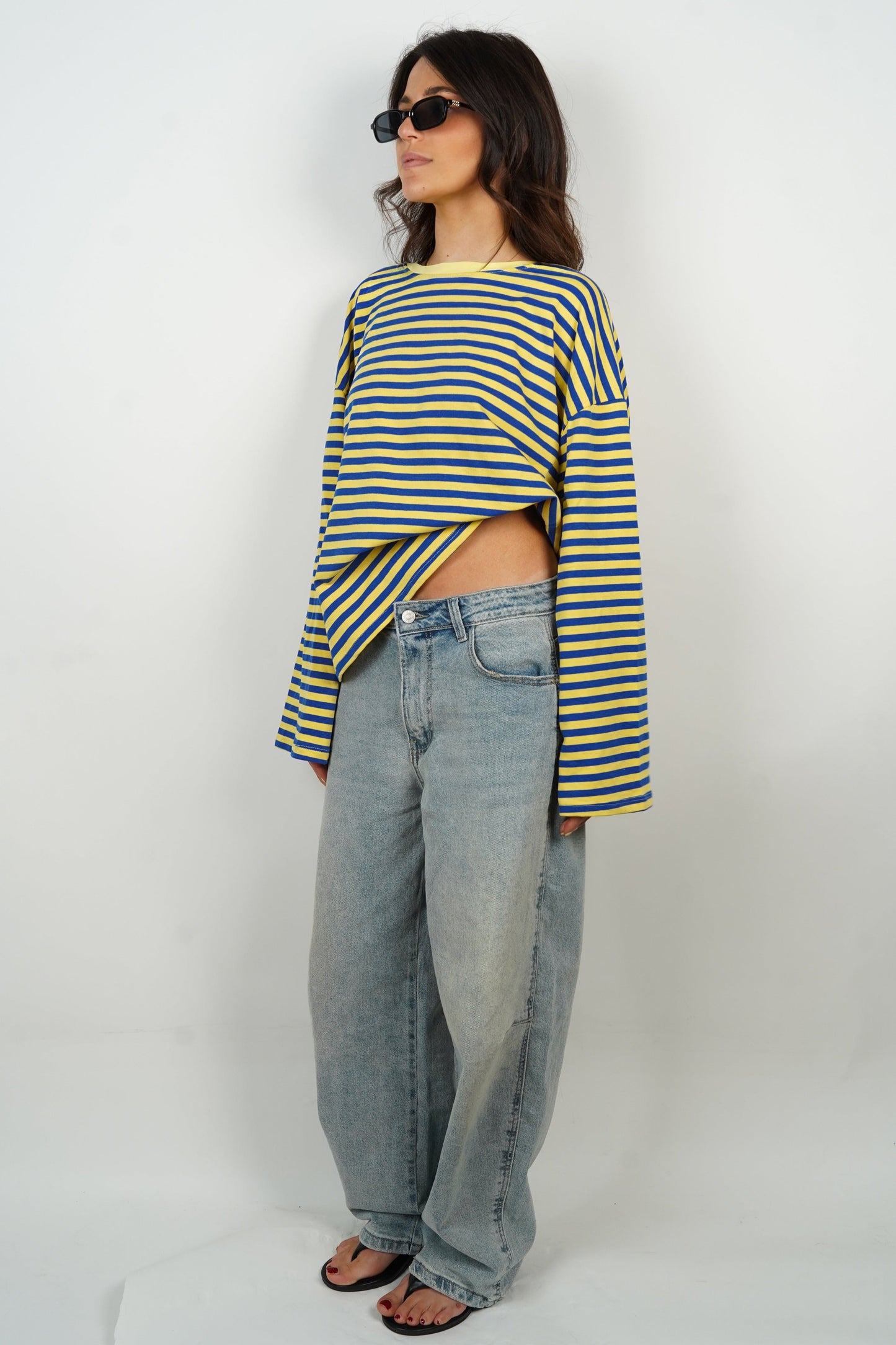 Océane T-Shirt Yellow & Royal Blue