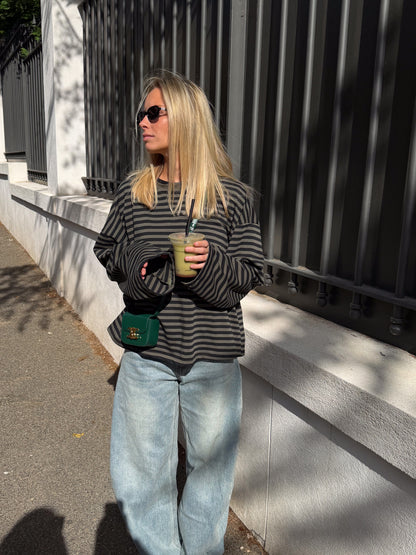 Océane T-Shirt Khaki & Black