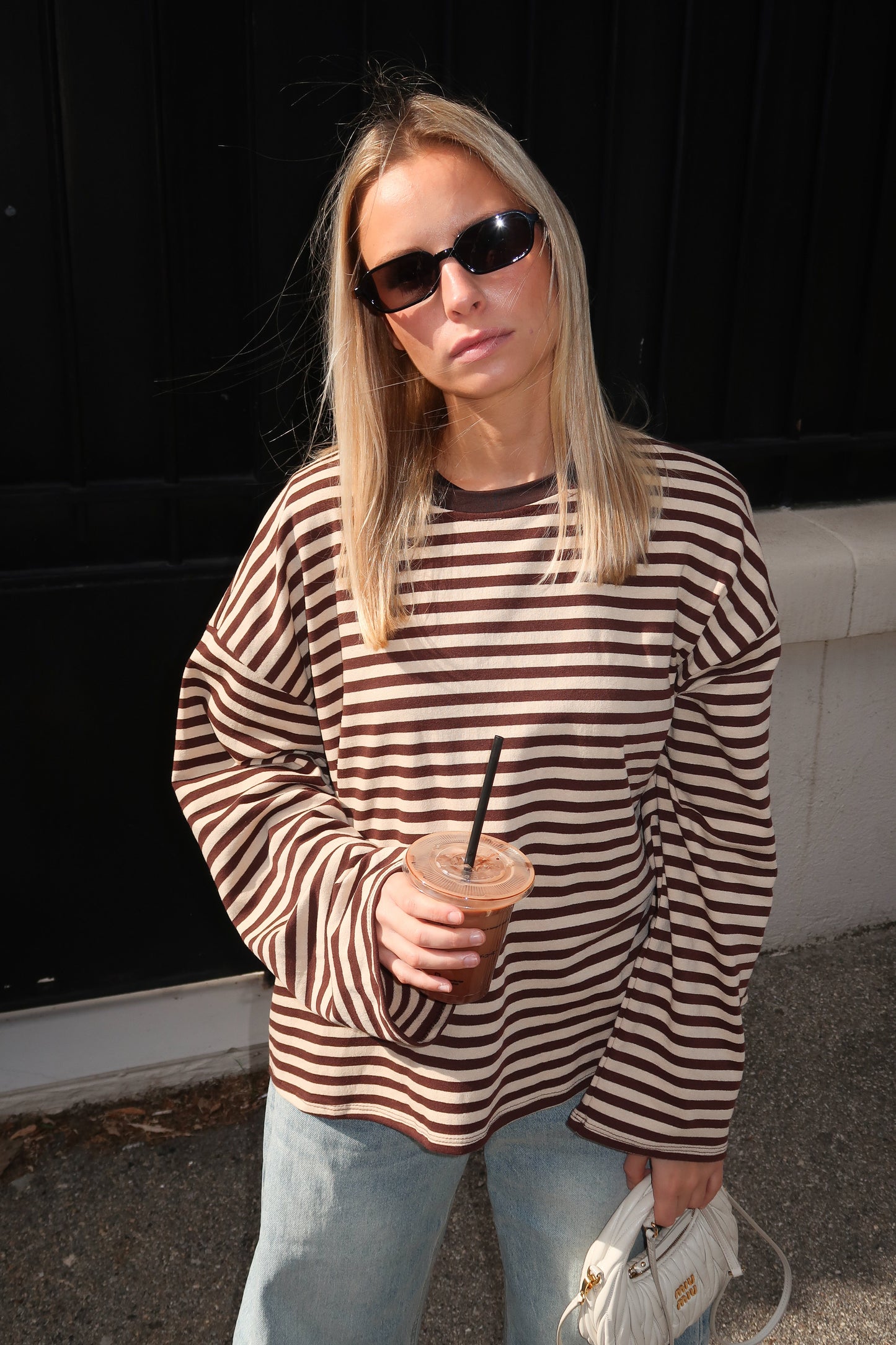 Océane T-Shirt Beige & Brown