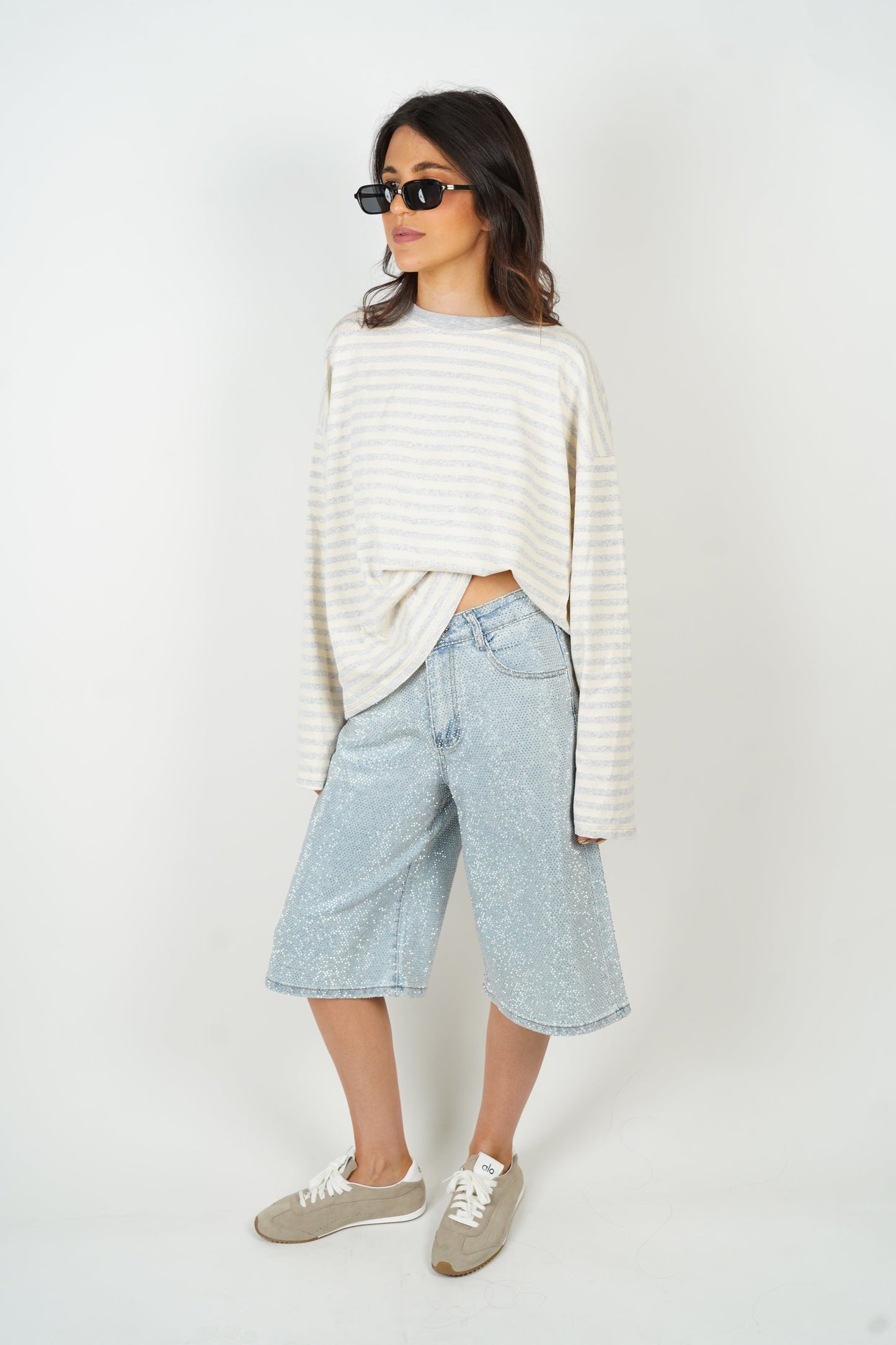 Océane T-Shirt Cream & Grey