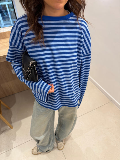 Océane T-Shirt Sky Blue & Royal Blue