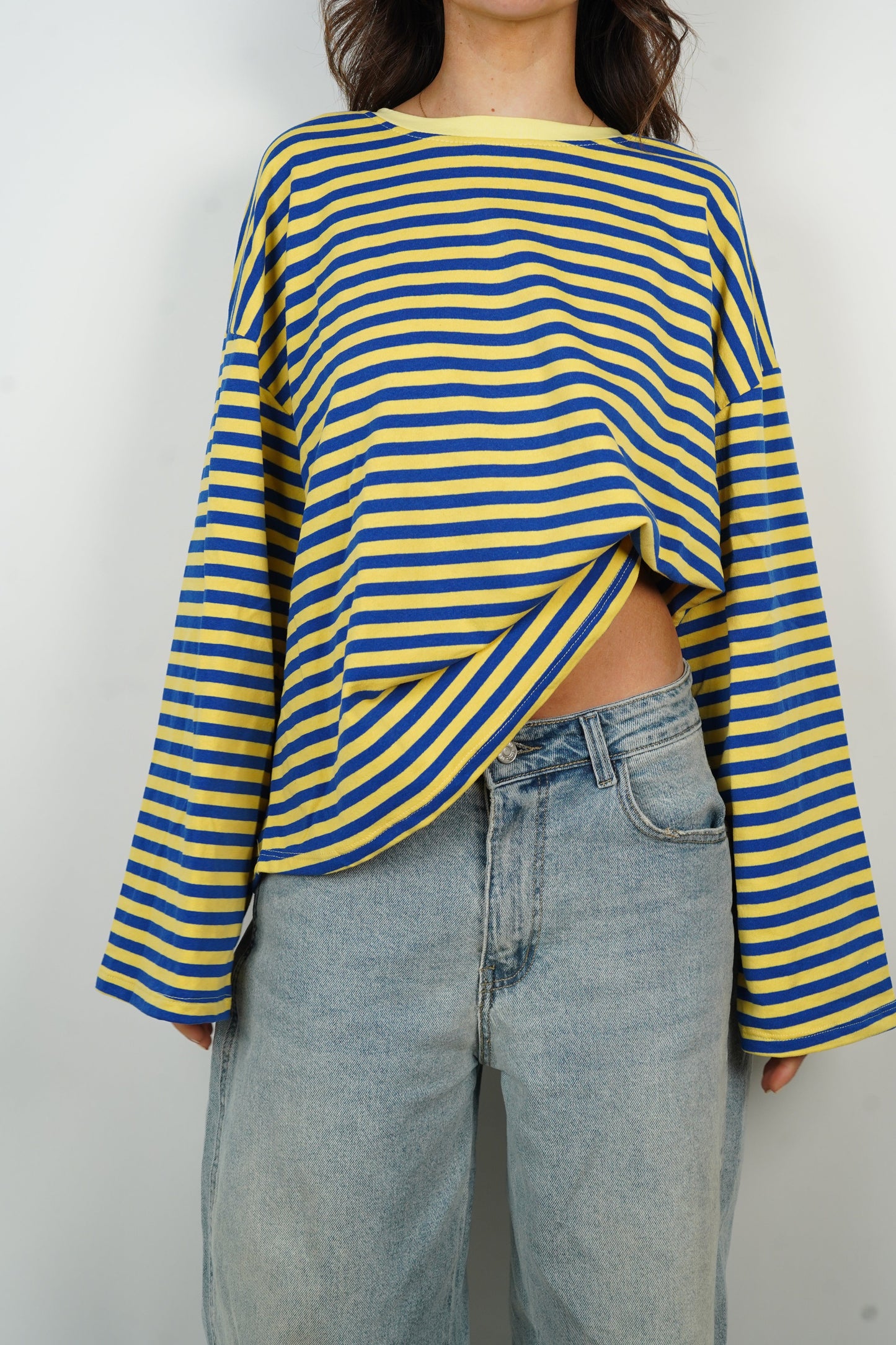 Océane T-Shirt Yellow & Royal Blue