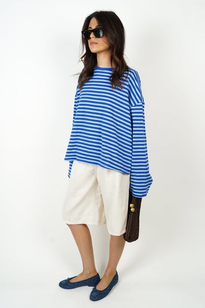 Océane T-Shirt Sky Blue & Royal Blue